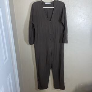 Stillwater 100% cotton button front jumpsuit